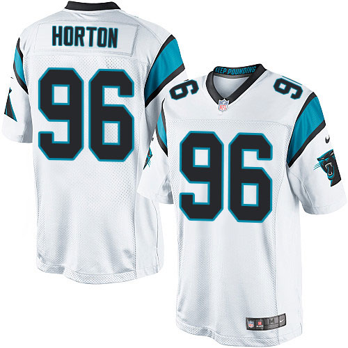 Youth Elite Wes Horton Nike Jersey White Road - #96 NFL Carolina Panthers